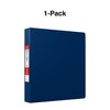 Staples 1.1/2" 3-Ring Non-View Binder, D-Ring, Navy Blue (26413-CC)