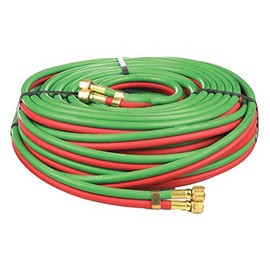 Radnor RAD64003326 1/4" x 50' Grade R Twin Welding Hose with BB Fittings