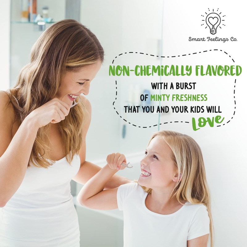 Biodegradable Dental Floss Picks 100 Count 2 Packs | Eco-Friendly