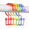 Qazvmlp Shower Curtain Hooks,304 Stainless Steel Shower Rings for Bathroom,Double