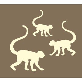 Stencils by Joanie Spider Monkey Zoo Jungle Rain Forest Silhouette DIY Art Signs
