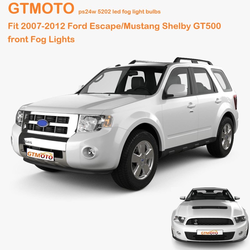 GTMOTO 5202 LED Fog Light Bulbs, PS24W 5201 PS19W 12V