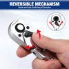 WORKPRO 2-Piece Stubby Handle Ratchet Set with 14 Accessories, 1/4"