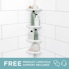 Zenna Home Tension Pole Shower Caddy, 4 Shelves, Adjustable, 60