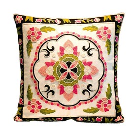 ZUODU Square Black Cushion Covers 45 Cm x 45 Cm Embroidery Cotton Housewarming Car Home Decoration Cushion Cover 18 x 18 Inch Throw Cushion Protector Black