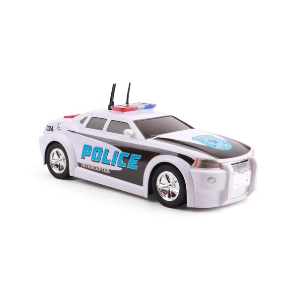 Mighty Fleet Rescue Force Police Cruiser Toy: Realistic Lights & Sound Effects, Durable Plastic & Batteries Included - Ages 3+