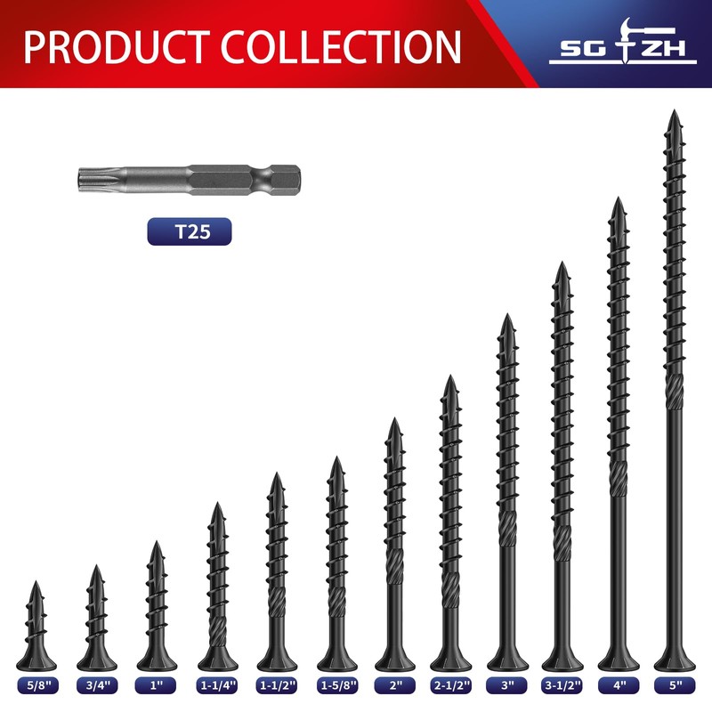 SG TZH #10 x 3 Inch Deck Screws (135Pcs) 2lb.