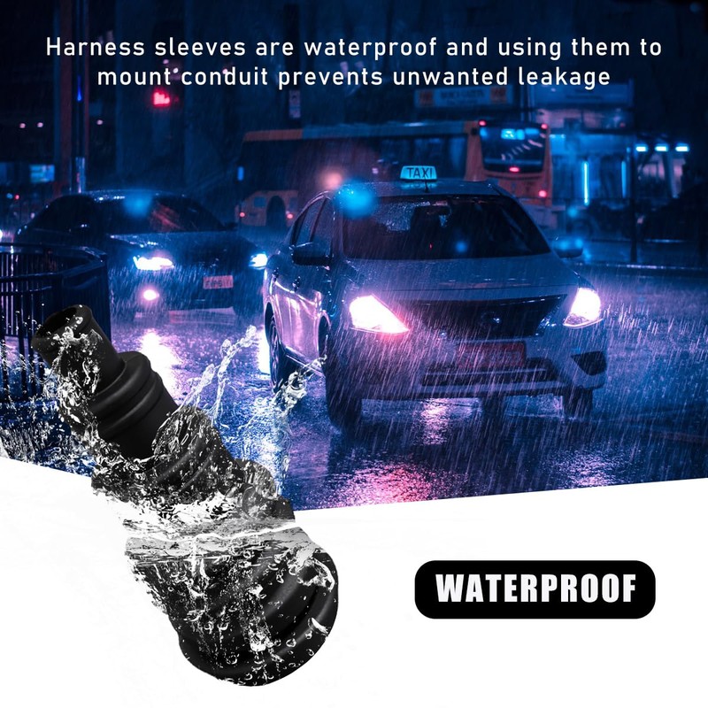 Ohleats 4 PCS Universal Firewall Boot, Rubber Grommet Cable Boot