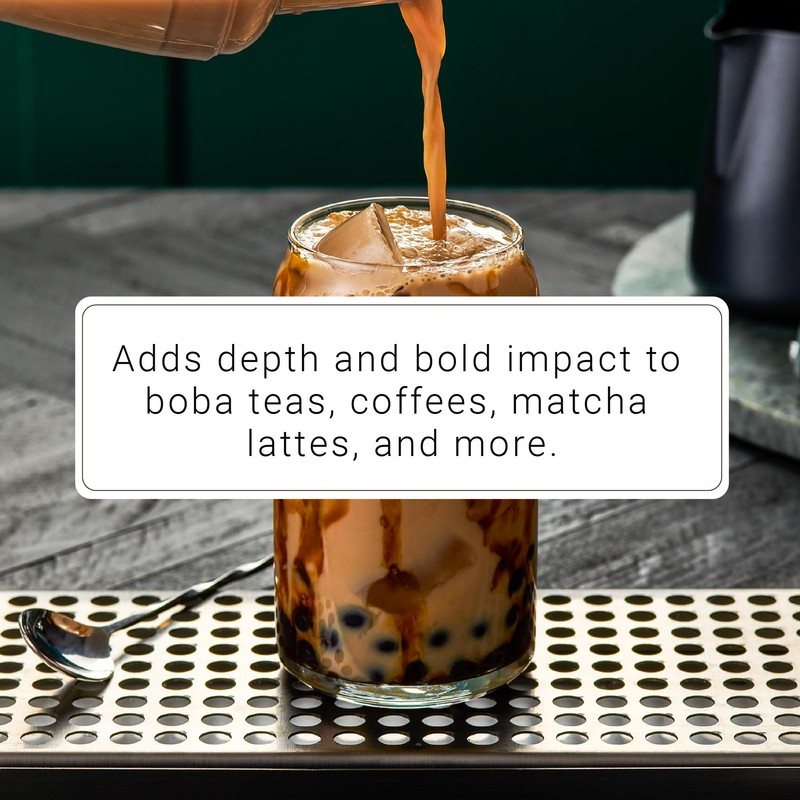 Monin - Black Sugar Syrup, Versatile Flavor, Natural Flavors, Great