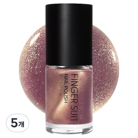 Fingersuit Nail Polish, 5 pieces, 8ml, Crimson Sky / 핑거수트 네일 폴리쉬, 5개, 8ml, 크림슨 스카이