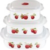 Reston Lloyd Nesting Microwave Containers, Set of 3, Adjustable Steam
