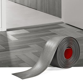 Floor Transition Strip Self Adhesive 2 Inch Wide, Non-Slip Waterproof Floor Molding for Laminate Tile Gaps, Easy Install Gap Cover (Gray Wood Grain, 80 in)