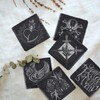 4 PCS Square Slate Drink Coasters Set, SIJDIEE 4 Inch