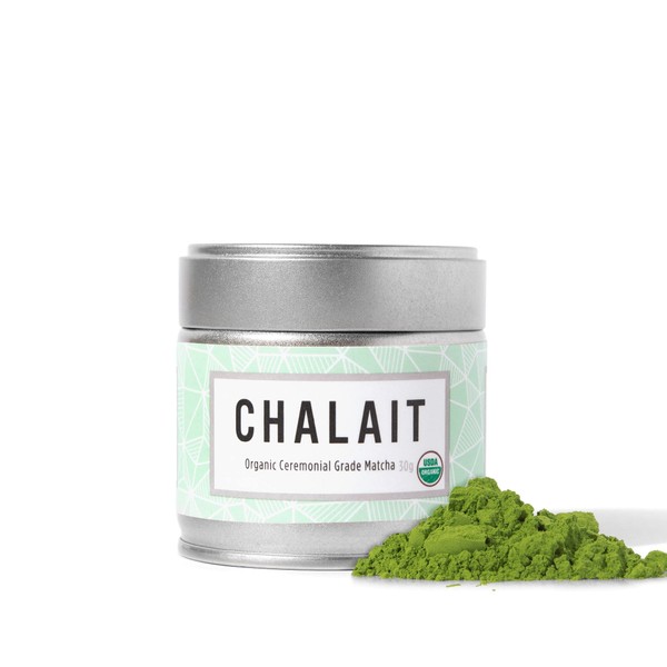 Chalait Organic Ceremonial Grade Matcha - Japanese Matcha Green Tea Powder - For Sipping as Tea - Antioxidants, Sustainable Energy, No Additives, Radiation Free, Zero Sugar [30g Tin]