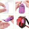 Duufin 60 Pcs Hand Sanitizer Keychain Holders Set with 30