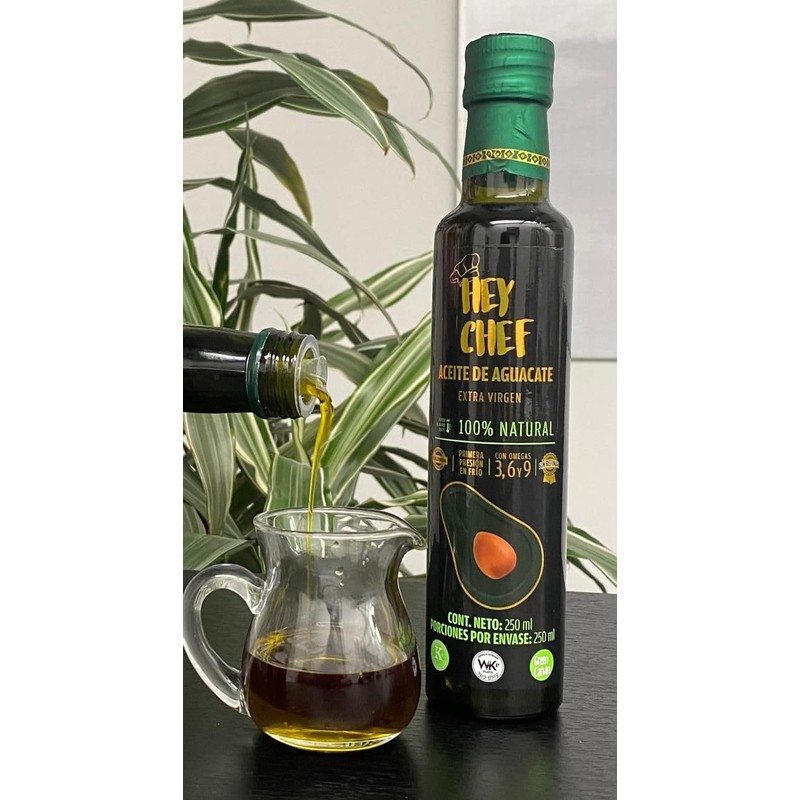 Hey Chef Extra Virgin Avocado Oil, 100% Natural, 8.4 fl