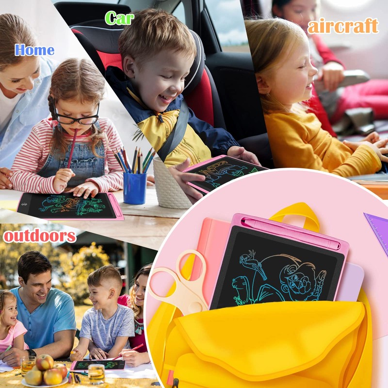 Homestec LCD writing board, 8.5 inches, colourful display, children's laptop