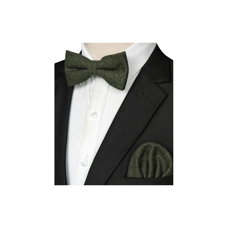 JEMYGINS Men's Bow Tie in Wool Plain Felt Suitable for
