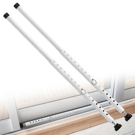 Supforce Sliding Glass Door Security Bar, 17-55 Inch Adjustable Sliding Patio Door Lock Bar, 1inch Heavy Duty Window Security Bars for Home, Apartment, Travel, 2 Pack