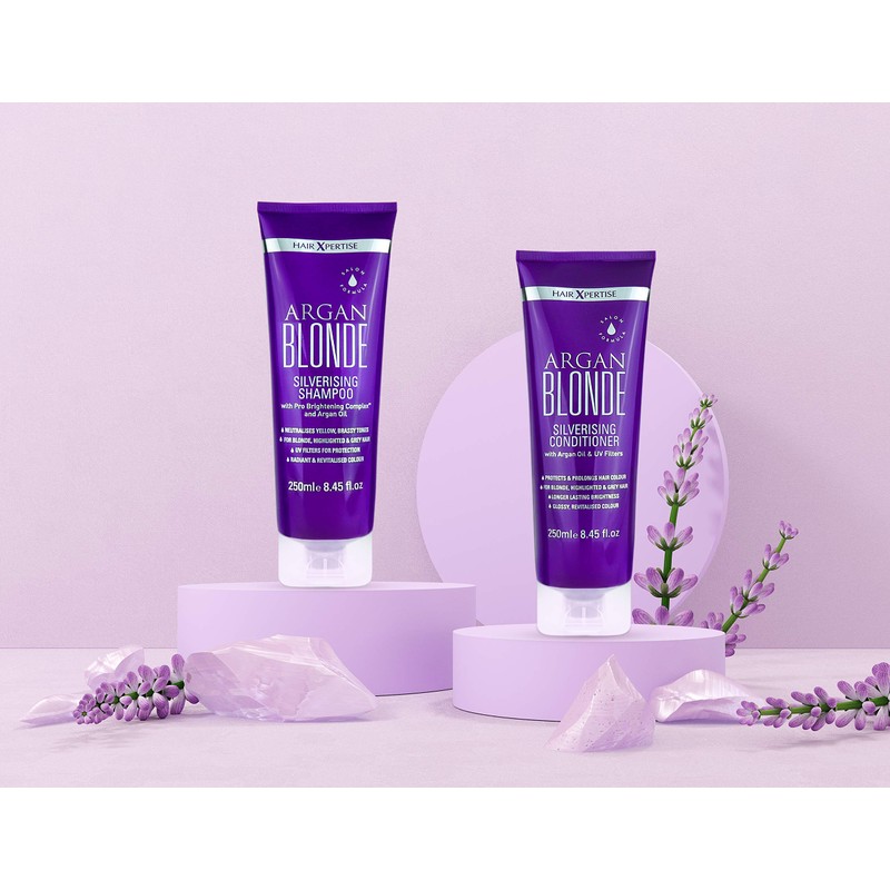 No Yellow Purple Shampoo & Conditioner For Blonde, Grey &