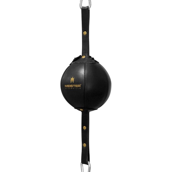 Meister SpeedKills Double-End Leather Speed Bag w/Bungees & Lightweight Latex