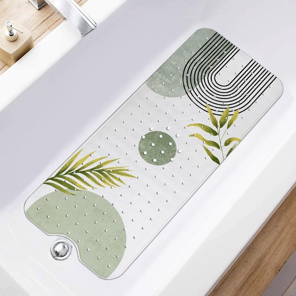 Boho Bathtub Mat Non Slip, Adults Baby Bath Mat for