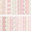 Scrapbook Paper Pink Scrapbook Craft Paper with Flower Pattern, 24