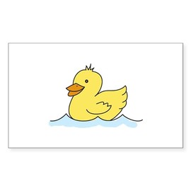 CafePress Duck Swimming Sticker Rectangle Bumper Sticker Car Decal
