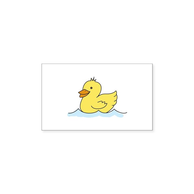 CafePress Duck Swimming Sticker Rectangle Bumper Sticker Car Decal