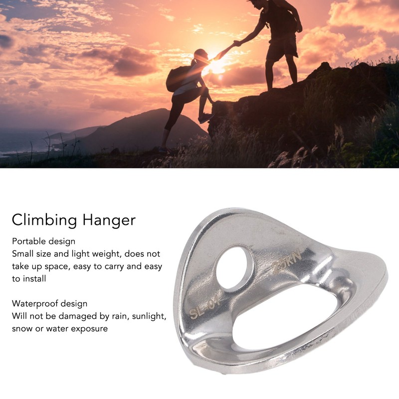 10Pcs Climbing Hanger Lightweight Stainless Steel Rock Climbing Anchors for
