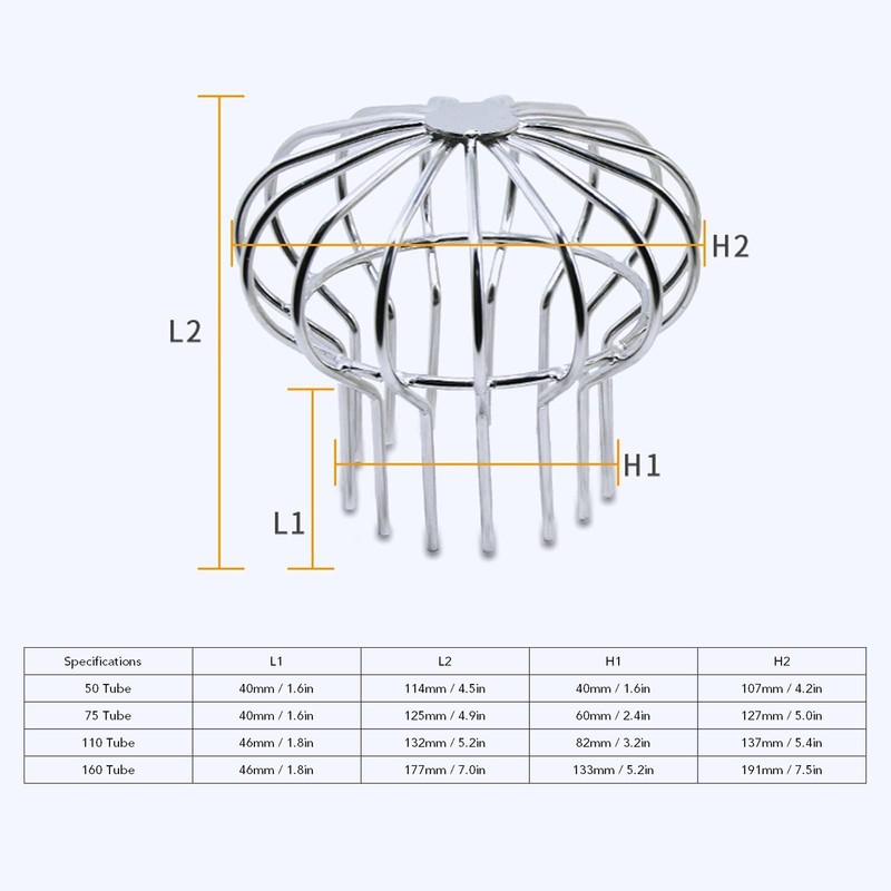 Cyrank Leaf Catcher Basket, Leaf Catcher for Keeping the Downpipe
