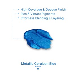 Art Whale Gouache Metallic Cerulean Blue Refills (50ml/1.7oz)|Intense Pigments, Easy Color Refill (2 pcs.)
