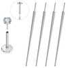 Lyuxzad G23 Titanium Threadless Piercing Taper, 4pcs 16G 18G Piercing
