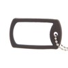 Ruggedized Tactical Magnifier: Dog-tag Shape, Black Silicone Frame, 2.0 Lens
