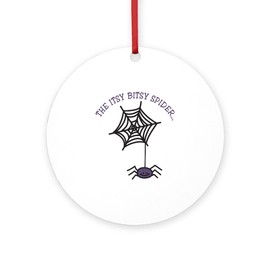 CafePress The Itsy Bitsy Spider... Round 4" MDF Holiday Ornament
