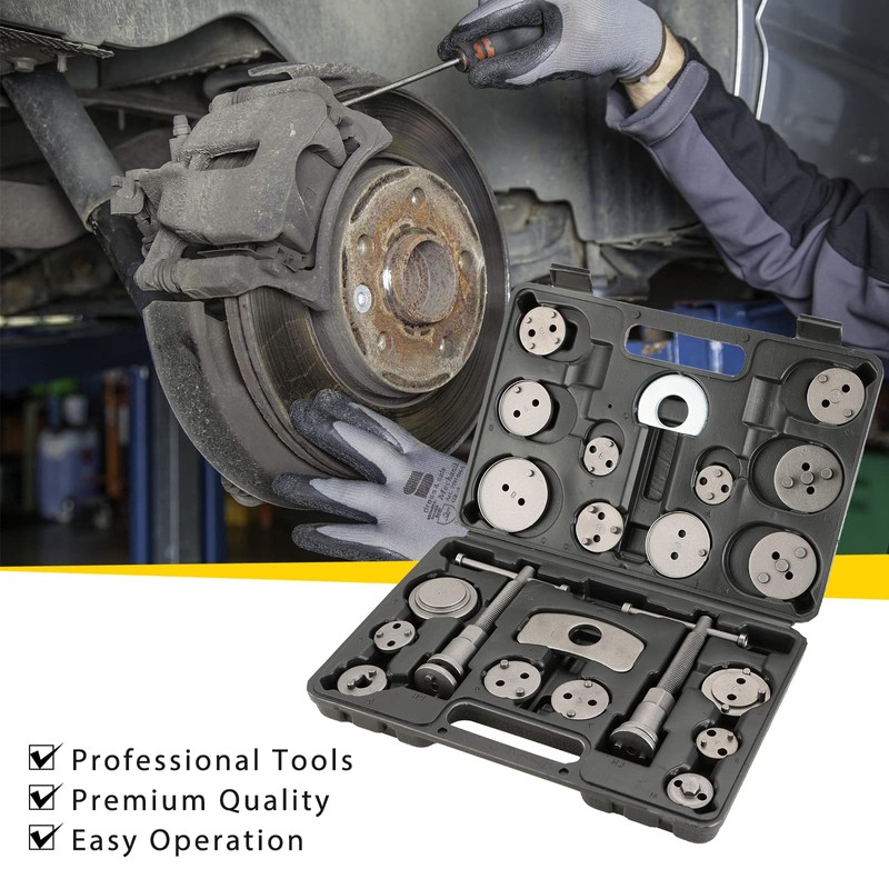 Acymner 24PCS Disc Brake Caliper Tool Kit | Heavy Duty
