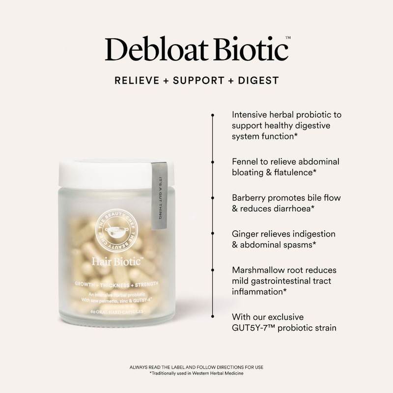 The Beauty Chef Debloat Biotic 60 Capsules - Relieve +