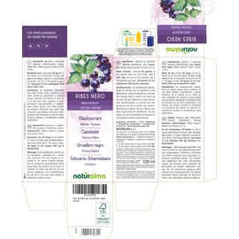 Black Currant (Ribes Nigrum) Leaves and Fruits Alcohol-Free Mother Tincture Naturalma - Liquid Extract Drops 120 ml - Dietary Supplement - Vegan