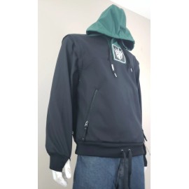 Technine Hoody Removable Sleeves Black/Green Size S Mens