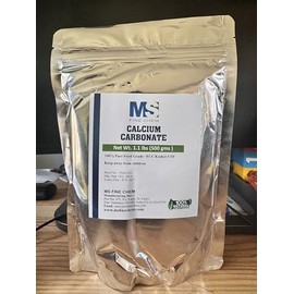 Calcium Carbonate Powder 500 gram - Calcium Supplement, Calcium 500mg - Calcium Carbonate Food Grade, 1250mg (500mg Calcium) per Serving, Dietary Supplement, Food Preservative, Acid Neutralizer