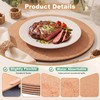 Gandeer Set of 6 Round Cork Placemats Rustic Heat Resistant