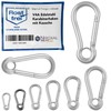 Pack of 2 Carabiner Hooks Small 5 mm Thick Carabiner