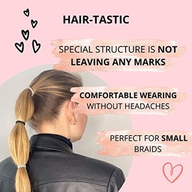 Bellody Minis - Small Mini Hair Bobbles for Stylish Braiding Hairstyles & Small Braids (Pack of 20 - Rose/Red) - Women's Hair Bobbles in Various Colours