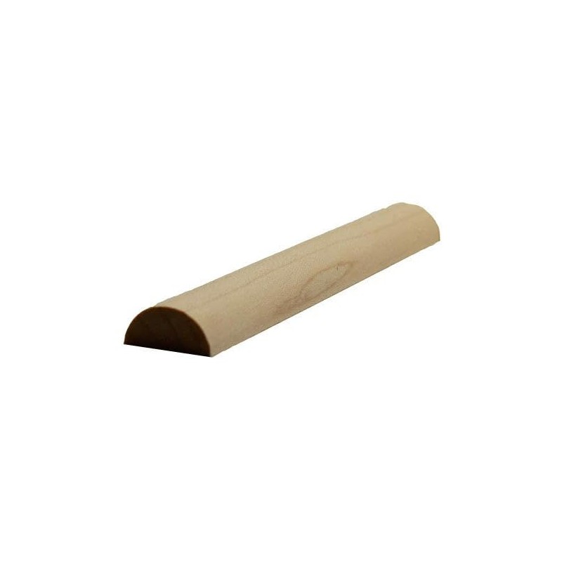 EWHR11 Half Round Moulding Trim, 3/8" x 3/4", Red Oak,