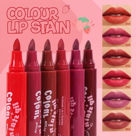 Hxssll Lip Stain, Waterproof lip tint, Matte Color Look, Longlasting All Day Wear Lip Color, Smudge Proof Natural Finish, Precise Chisel Tip Marker,non sticky lip gloss,kiss proof lip color 02#