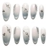 Handmade Press on Nails, Almond Oval Shape, Cat Eye Magnetic