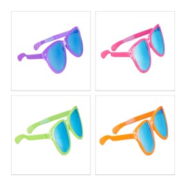 Relaxdays Party Glasses, Blue XXL Party Favour, Fancy Dress Accessories, Halloween, Mardis Gras, Plastic, 25 cm Wide, Various Colours
