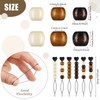 1055 Pieces Wooden Hair Beads Set Including 600 Barrel Wood