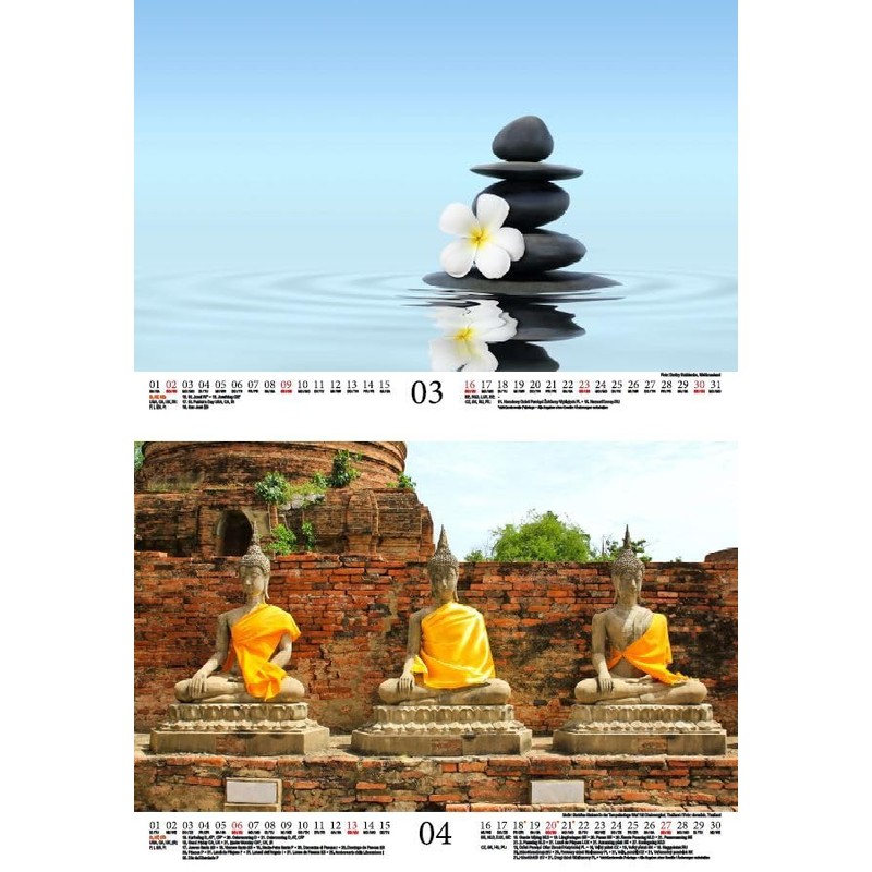 Seelenzauber Zen Magic DIN A4 Calendar for 2025 Feng Shui