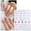 BnbnPup 8 Blatt Nagelsticker Nail Art Sticker Frühling Blume Nagelaufkleber